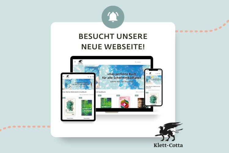 Neue Website von Klett-Cotta auf Tablet, Bildschirm und Handy