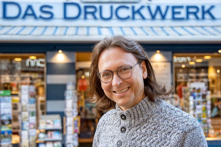 Lars Arndt, Inhaber der Buchhandlung Das Druckwerk 